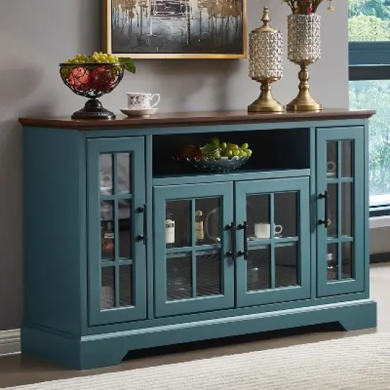 Bella Depot 51.97''W Sideboard Buffet Table with 4 Doors image {2}