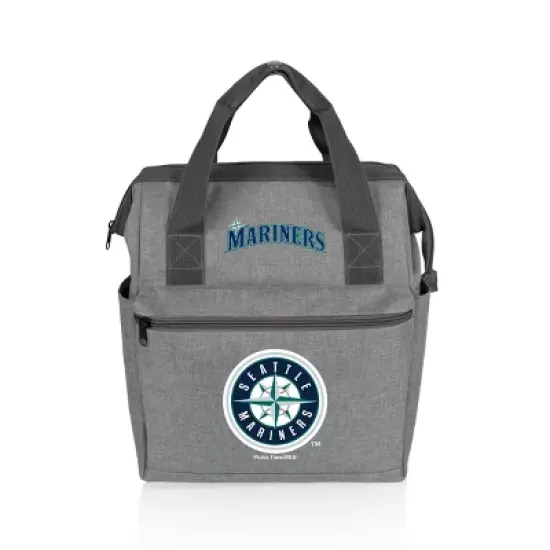 MLB Seattle Mariners Insulated Cooler Backpack: 16-Can Capacity, Zip Closure, Adjustable Straps image {3}