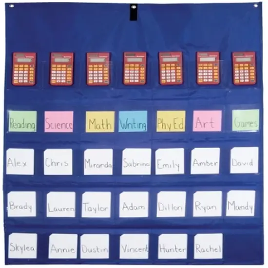 School Smart Calculator-Multi-Use Pocket Chart, 30 x 38 Inches image {1}