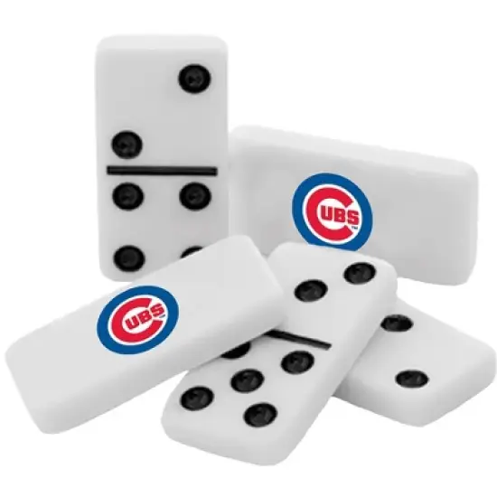 MasterPieces Officially Licensed MLB Chicago Cubs 28 Piece Dominoes Game for Adults image {2}