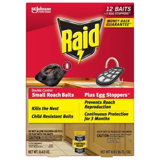 Raid Double Control Indoor Small Roach Killer with Egg Stoppers - 12+3ct image {9}