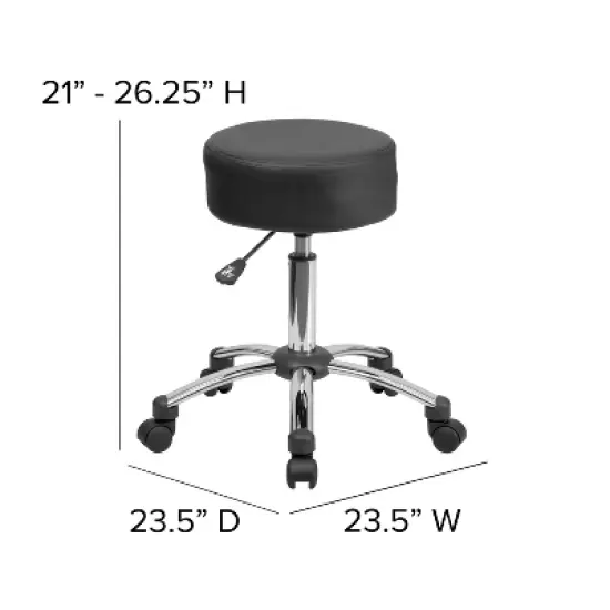 Emma and Oliver Medical Ergonomic Stool with Chrome Base image {3}