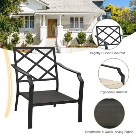 Costway 4 PCS Patio Furniture Set Cushion Sofa Loveseat  Sectional Garden Deck Poolside image {6}