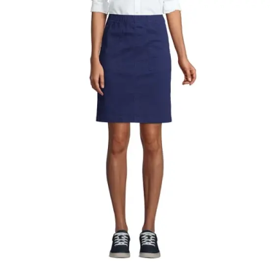 Lands' End Women's Mid Rise Elastic Waist Pull On Knockabout Chino Skort image {6}