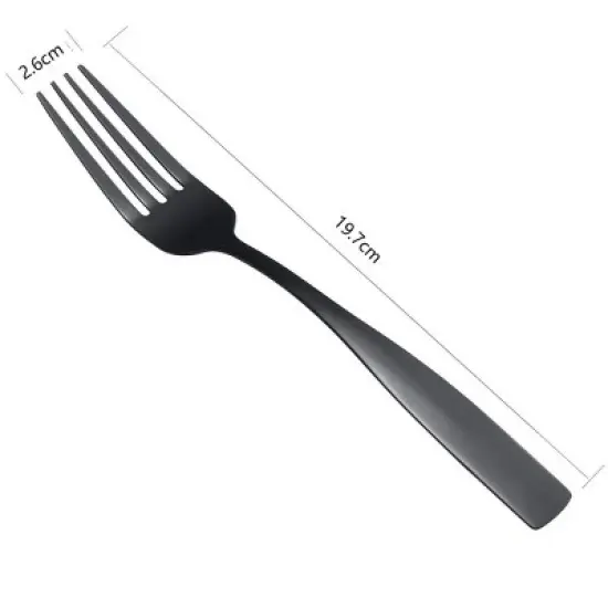 J&V TEXTILES 40-Piece Stainless Steel Flatware Silverware Set for 8 image {11}