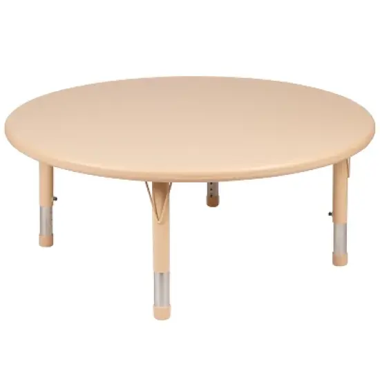 Flash Furniture 45" Round Plastic Height Adjustable Activity Table Set with 4 Chairs image {1}