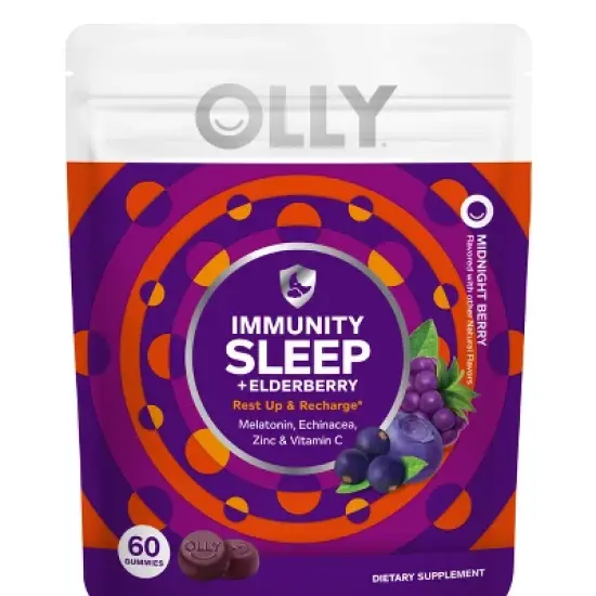 OLLY Immunity + Sleep Multivitamins Gummies - Elderberry - 60ct image {6}