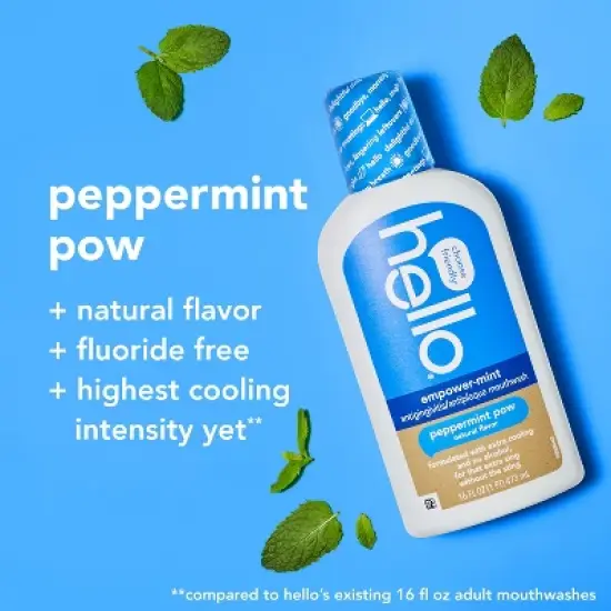 hello Empower-Mint Fluoride Free and Alcohol Free Mouthwash - Peppermint - 16 fl oz image {4}
