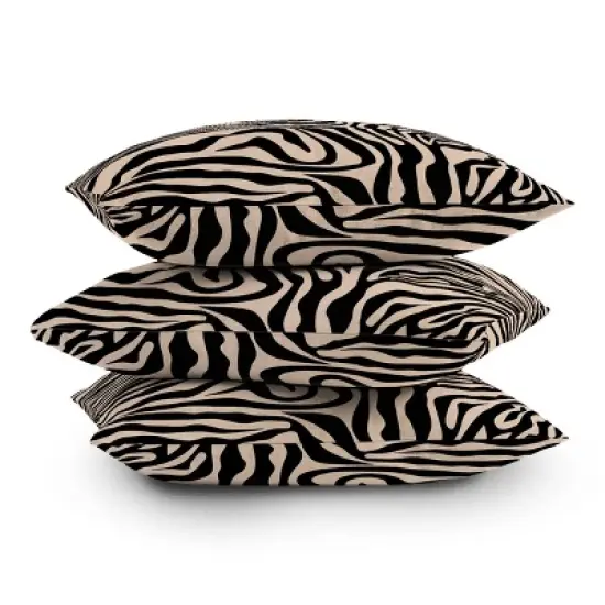 18"x18" Deny Designs Daily Regina Designs Zebra Outdoor Throw Pillow image {3}