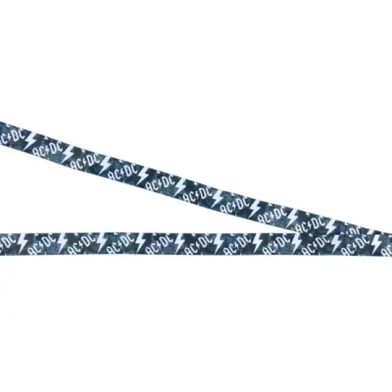 AC/DC Back In Black Reversible ID Lanyard Badge Holder With Rubber Logo Charm image {2}