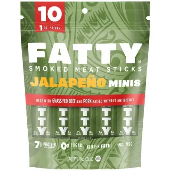 Fatty Jalapeno Multipack Meat Sticks - 10oz/10ct image {7}