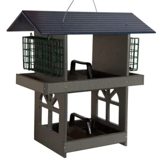 JCS Wildlife Double Fly Thru Bird Feeder with Suet Cages image {7}