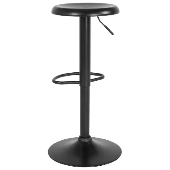 Merrick Lane Retro Style Height Adjustable Barstool with Footrest image {8}