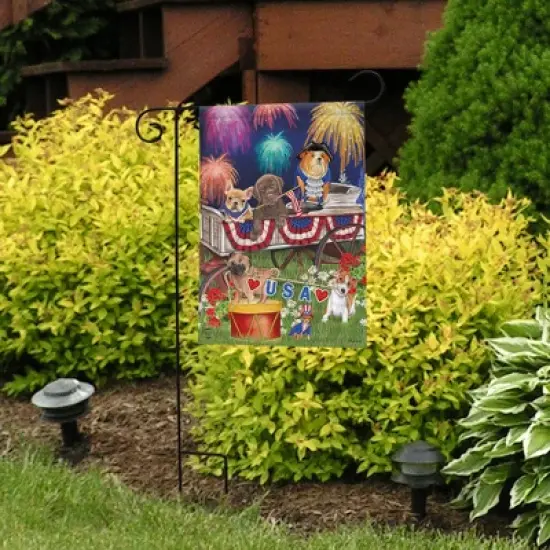 Briarwood Lane Garden Flag 12x18 For Outdoor Patriotic Pups Fourth of July Garden Flag Flags For Outside image {3}
