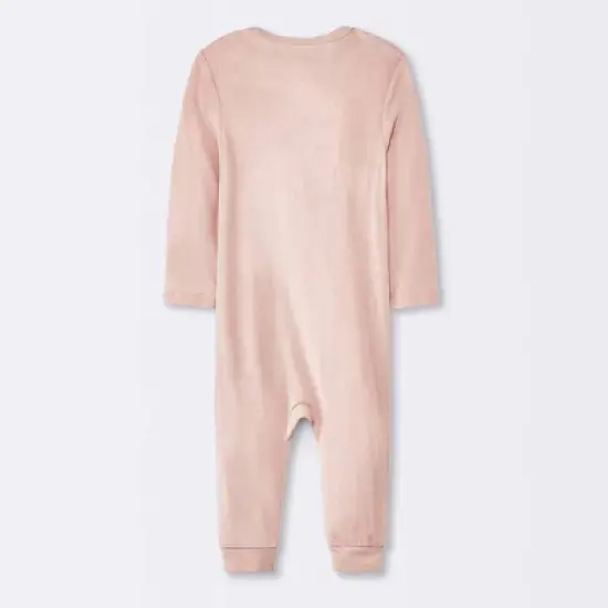 Baby Girls' 2pk Stars So Very Soft Modal Blend Romper - Cloud Island&trade; Dark Pink image {1}