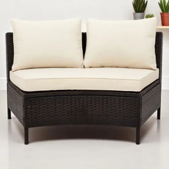 5-Piece Outdoor Rattan Sofa Set with Cushions, Pillows, and Tempered Glass Table &acirc;&acirc;&sbquo;?Multifunctional, UV & Water-Resistant Patio Furniture image {3}