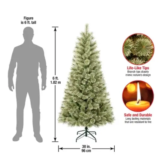 6' Unlit Hinged Arcadia Cashmere Pine Artificial Christmas Tree - National Tree Company image {3}