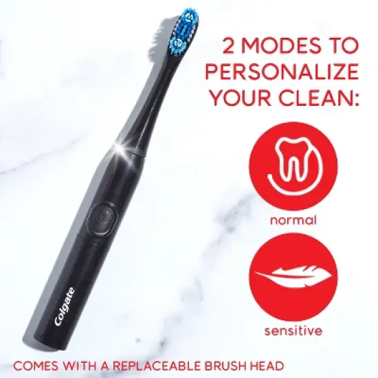 Colgate Optic White Pro Series Sonic Battery Powered Toothbrush - Black image {5}