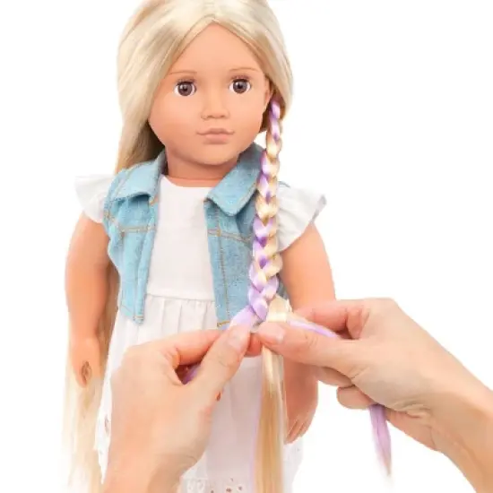 Our Generation Phoebe with Hair Clips & Styling Book 18" Hair Grow Doll image {3}