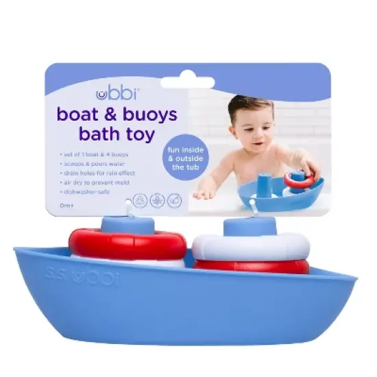 Ubbi Boat and Buoys Bath Toys image {2}