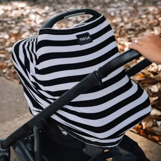 Milk Snob  Nursing Cover/Baby Car Seat Canopy - Signature Stripe image {3}