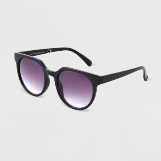 Women's Angular Square Sunglasses - Universal Thread&trade; Black image {2}