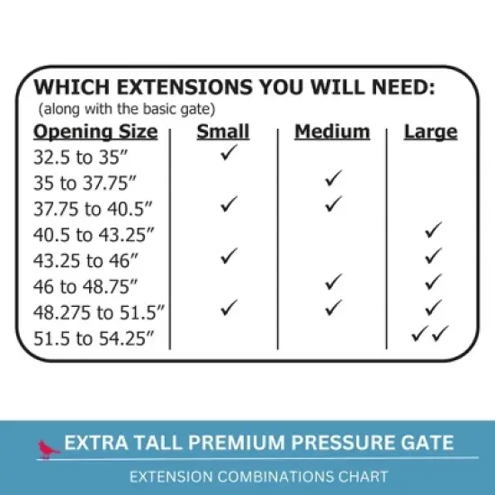 Cardinal Gates 2.75" PG22 Pressure Gate Small Extension Cardinal Gates image {2}