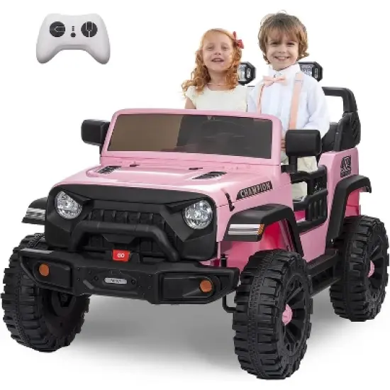 2 Seater Ride On Jeep Car, 24V/7AH Kids Battery Powered Vehicles w/Parent Remote Control, 2x200W Powerful Motor image {8}