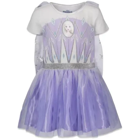 Disney Frozen Elsa Girls Cosplay Costume Gown and Headband Toddler to Big Kid  image {3}