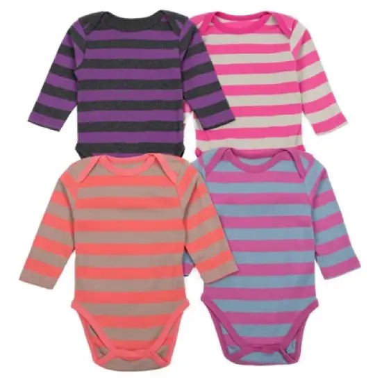 Leveret Baby Four Pack Cotton Undershirt Bodysuit image {9}