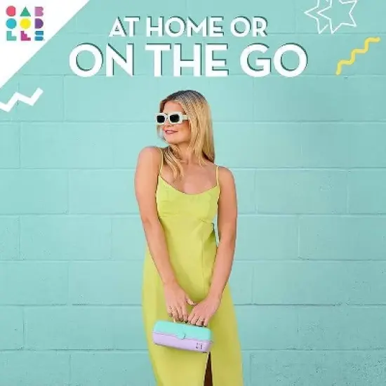 Caboodles Pretty in Petite Makeup Bag - Seafoam Over Lavender image {3}