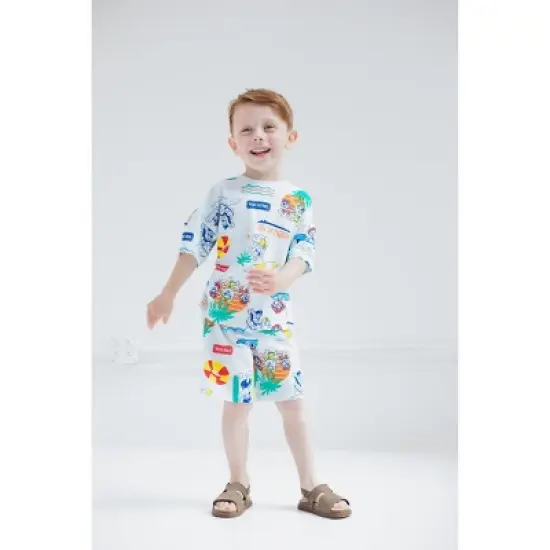 Paw Patrol Rubble Marshall Chase French Terry T-Shirt and Shorts Outfit Set Toddler  image {3}