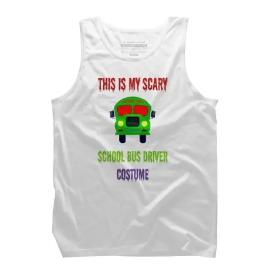 Men's Design By Humans Halloween School Bus Driver Costume By TeeShirtMadness Tank Top image {6}