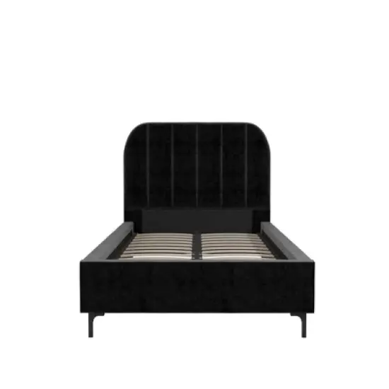 Cara Velvet Upholstered Bed - Room & Joy image {6}