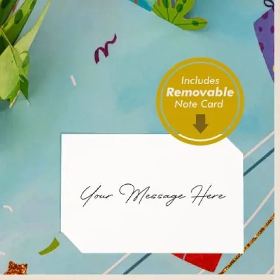 Paper Love Frndly Pop Up Birthday Card, Birthday Dinosaur, Handcrafted - 100% Recycled and Eco-Friendly, 8" x 6" Cover image {6}