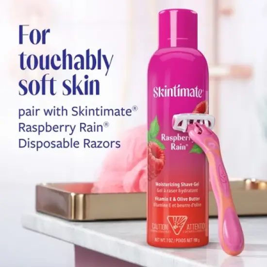 Skintimate Signature Scents Raspberry Rain Women's Shave Gel Twin Pack - 14oz image {5}