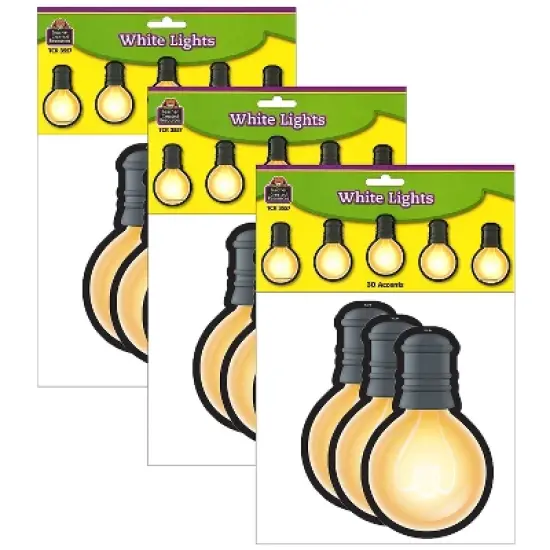 Teacher Created Resources White Light Bulbs Accents 30 Per Pack 3 Packs (TCR3557-3) image {2}