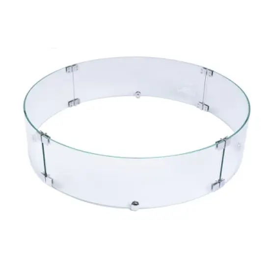 Elementi 25.4" Tempered Glass Wind Guard for Firepit Glass Wind Screen image {8}