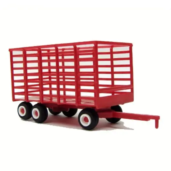Standi Toys 1/64 Red Plastic Tandem Axle Hay Wagon ST232 image {1}