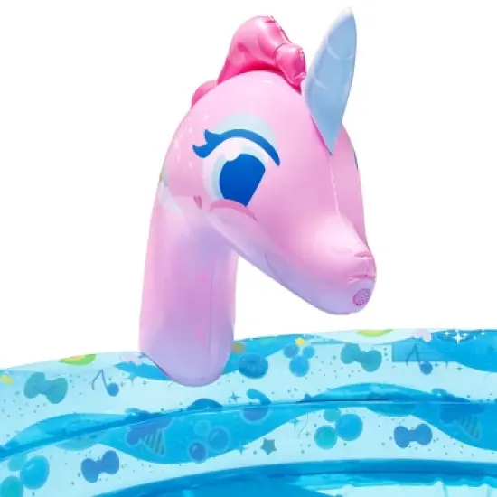 Banzai Spray 'N Splash 78 x 60 x 32" Unicorn Inflatable Pool image {6}