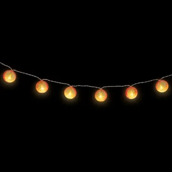 Northlight LED Orange Slice Indoor Outdoor Patio Light Set - 4.5' Clear Wire - 10ct image {6}