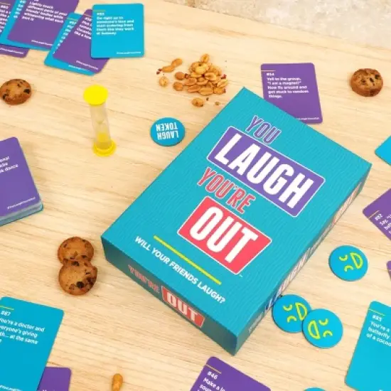 You Laugh You're Out Card Game: DSS Games Party Activity for 4 or More Players, Focus on Social & Language Skills image {1}