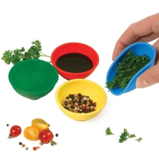 Norpro Multicolor Silicone Mini Pinch Bowls, Set of 4 image {2}