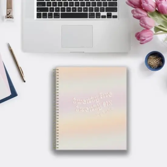 Blue Sky 8"x10" 2025-2026 Weekly/Monthly Spiral Planner Smooth Frosted Mayana Ombre image {1}