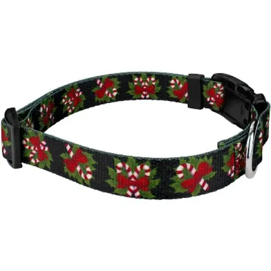 Country Brook Petz Deluxe Black Candy Cane Dog Collar and Leash image {4}