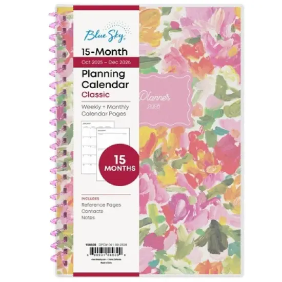 Blue Sky Weekly/Monthly Month Planning Calendar 5"x8" Alaria Smooth Frosted image {2}
