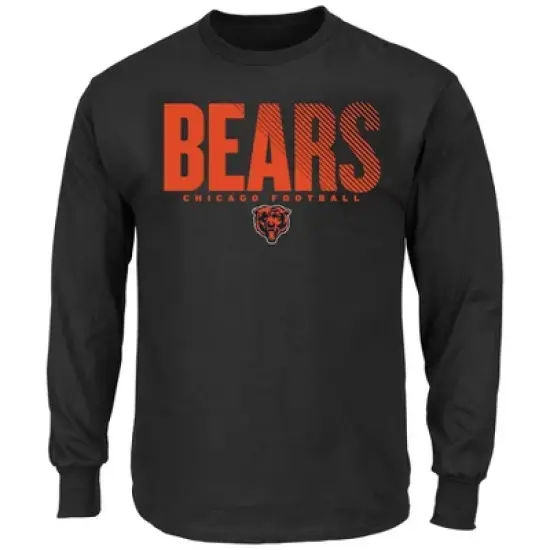NFL Chicago Bears Black Long Sleeve Core Big & Tall T-Shirt image {3}