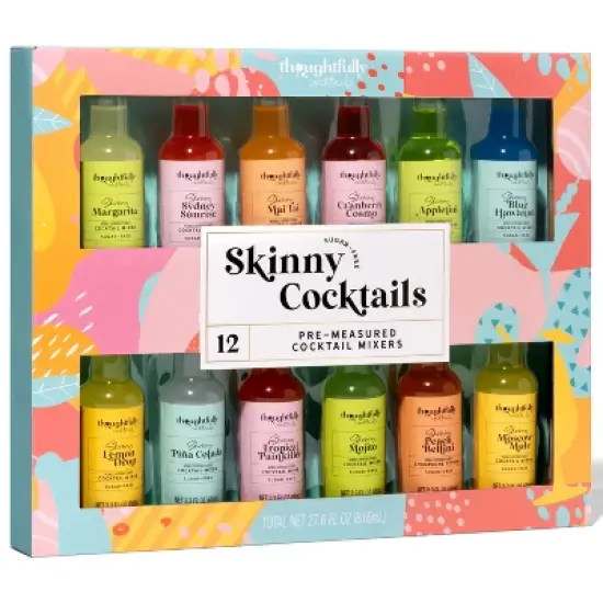 Thoughtfully Cocktails, Skinny Cocktail Mixer Set, Vegan and Vegetarian, Flavors Include Margarita, Moscow and More, Set of 12 (Contains NO Alcohol) image {5}