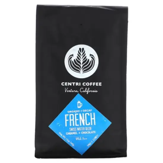 Centri Coffee, Organic French, Whole Bean, Decaf, 12 oz (340 g) image {2}