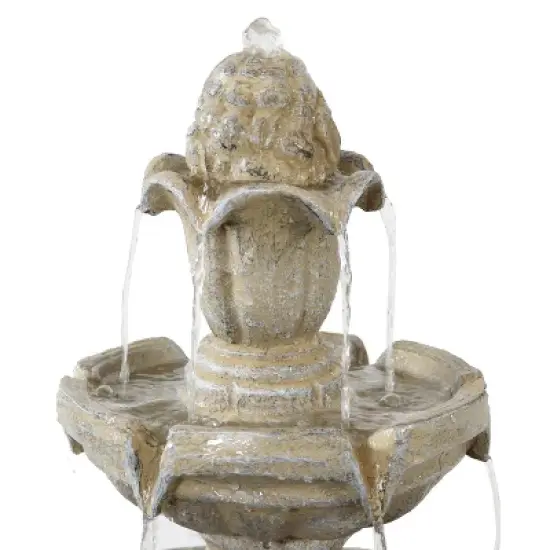 Sunnydaze 48"H Electric Fiberglass 3-Tier Outdoor Water Fountain image {4}